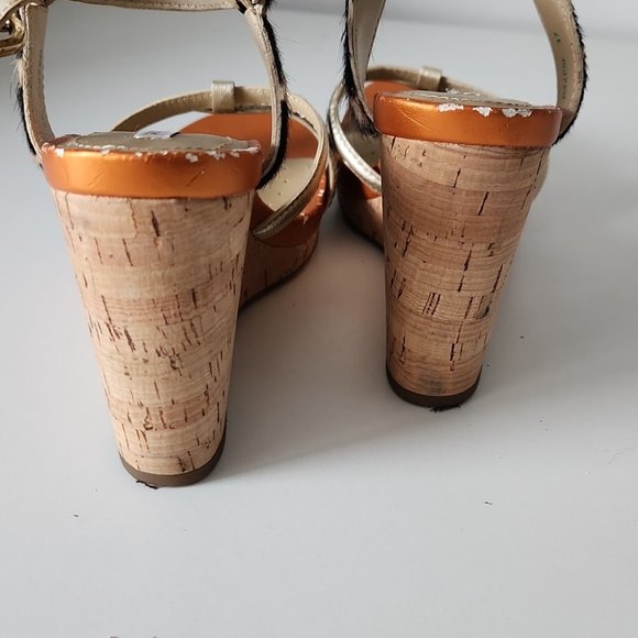 Leopard Print Wedge Sandals - Picture 3 of 5